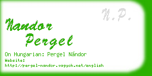 nandor pergel business card